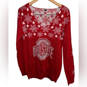 Women’s Ohio State Buckeyes Christmas Holiday Red Sweater size Small new